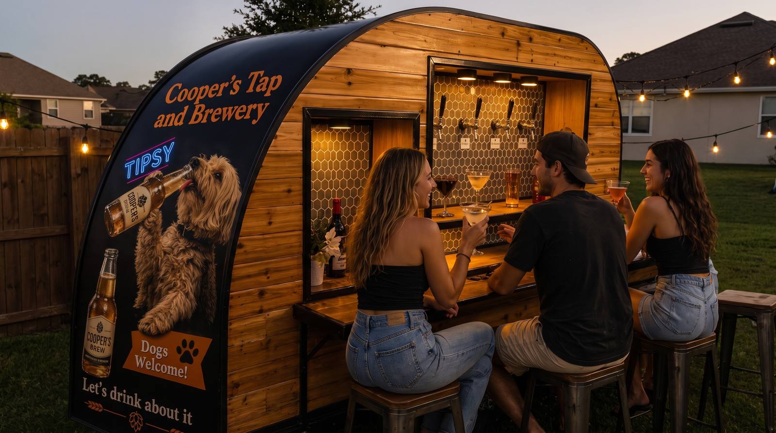 Cooper's mobile bar at a South Florida event