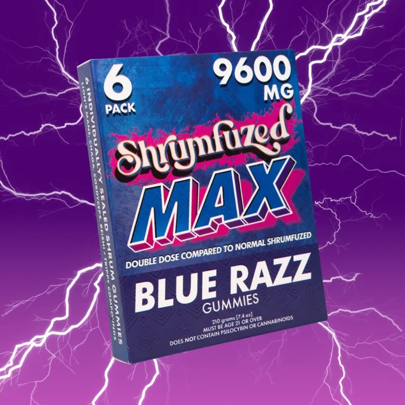 Shrumfuzed MAX Gummies pouch — Blue Razz